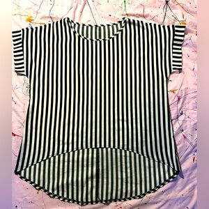 Striped Hi-Low blouse